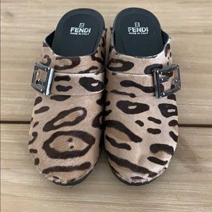 Fendi Pony Hair Clogs